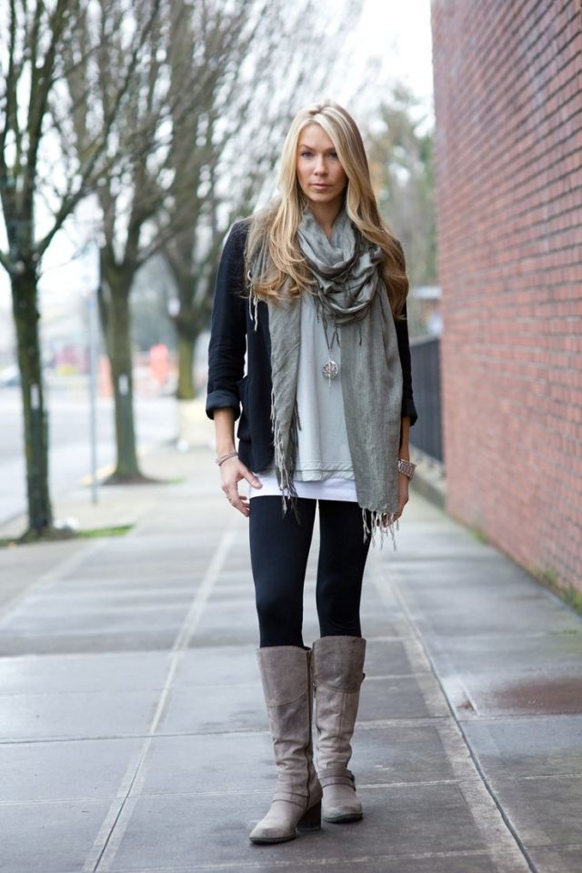 jesenné-outfit-legíny-sivé-čižmy-a-šatky