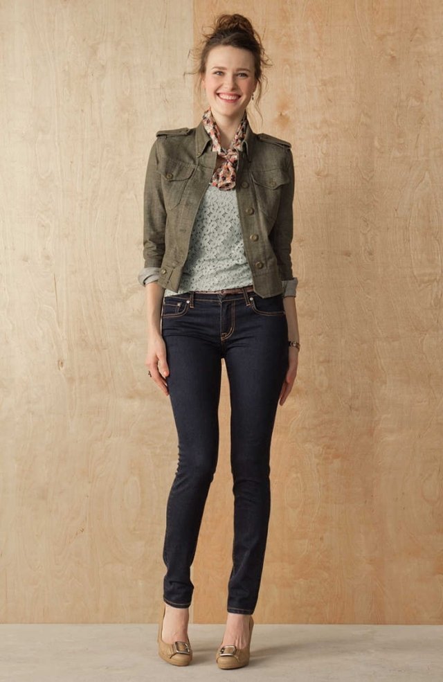 jesenný outfit-rifle-lodičky-bunda-khaki-zelená-farba