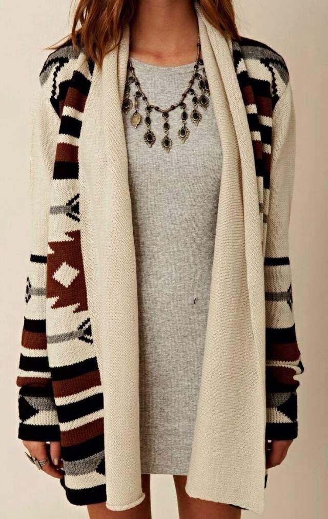 jesenný outfit-2014-cardigan-azteki-motívy