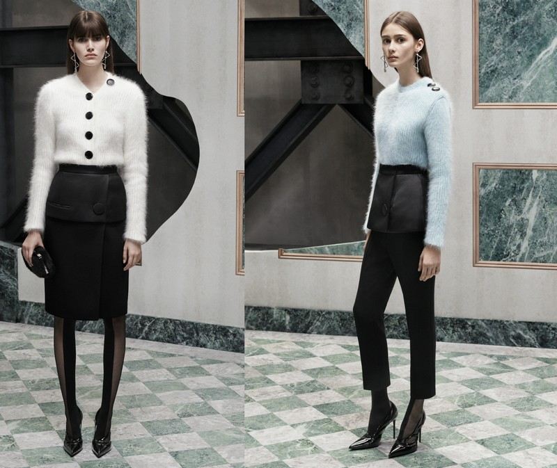 Módne trendy 2015 - pletený sveter a sukňa z ceruzky Jeseň-móda-2015-pletený sveter-gombíky-ceruzka-sukňa-outfit