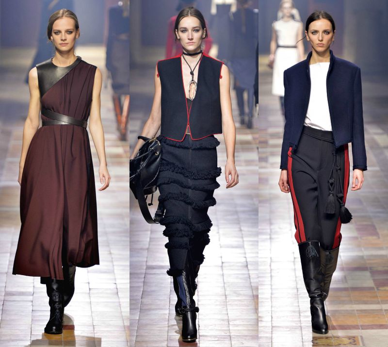 Moderná dámska móda - šaty s koženým opaskom a látkovými detailmi Jeseň-móda-2015-ceruzka-sukňa-faux-kožušina-sukňa-koža