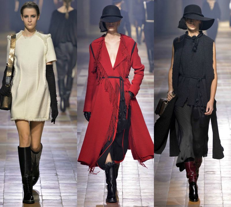 Nosenie klobúka na jeseň - nové štýly pre rok 2015 od Lanvin Jeseň-móda-2015-kabát-nápady-moderné-svietiaca červená