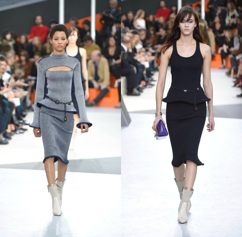 Pletený dvojdielny oblek od Louis Voutton Nápady na blúzku s blúzkou na jesennú módu 2015