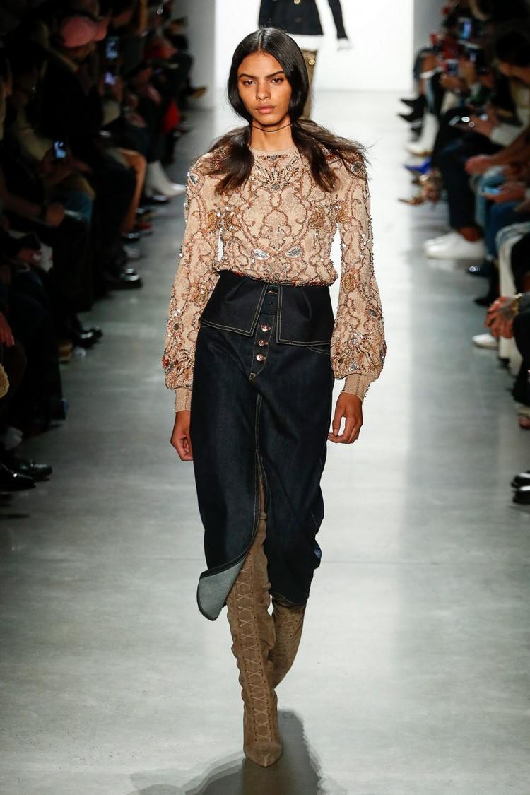 Džínsová trendová sukňa Nápady na zimné Busines Oblečenie Nápady pre ženy