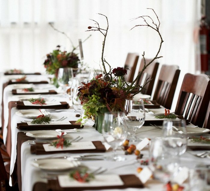 Dekorácia stola jesenné svadobné kvety Naaranžujte si jesenné svadobné kvety sami