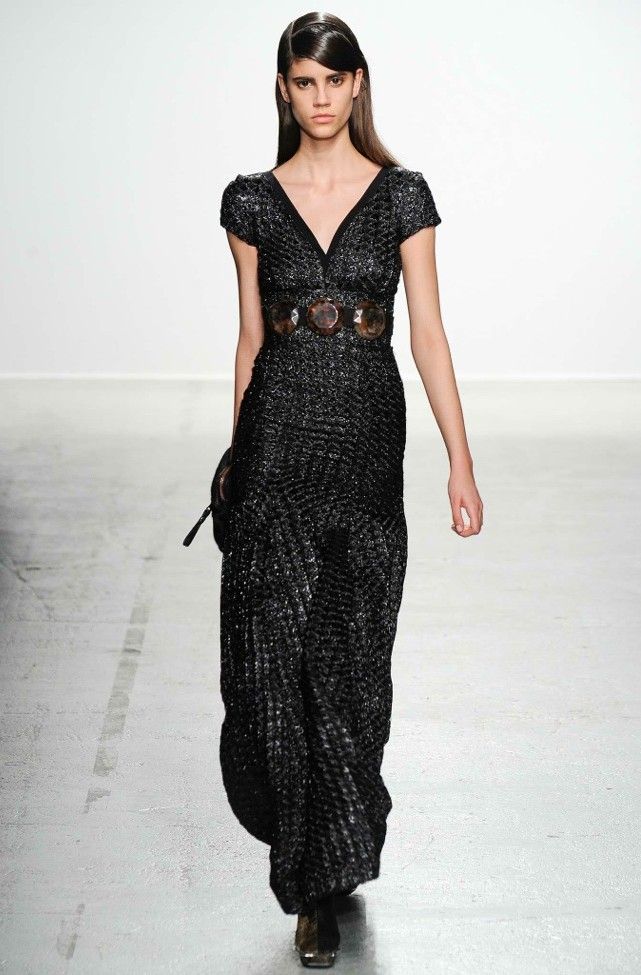 Jesenné zimné šaty dlhé 2014 2015 Zimné módne šaty dlhé 2014 2015john-galliano6