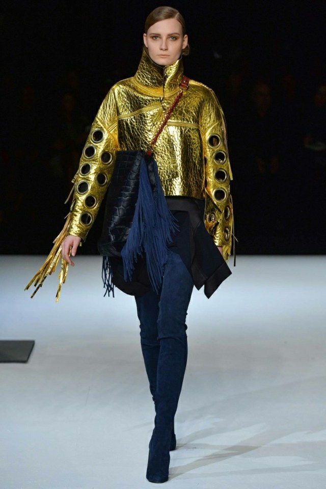 Zlatá bunda s krátkymi strapcami 2014 Bunda so strapcami krátka 2014_2015just-cavalli6