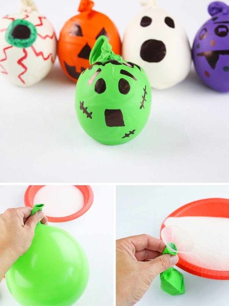 Halloween nápady dekorácie pre detskú párty Frankenstein