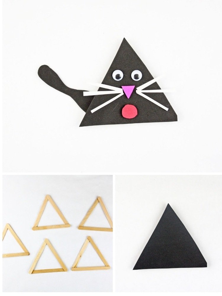 Čierna mačka vyrába jesenné dekorácie z nanukov