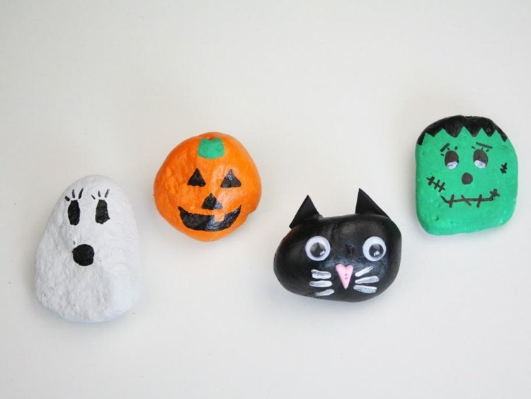 Ako namaľovať halloweensku výzdobu z kameňov