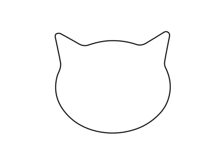 Šablóna na tvorbu jesenného venca pre mačku