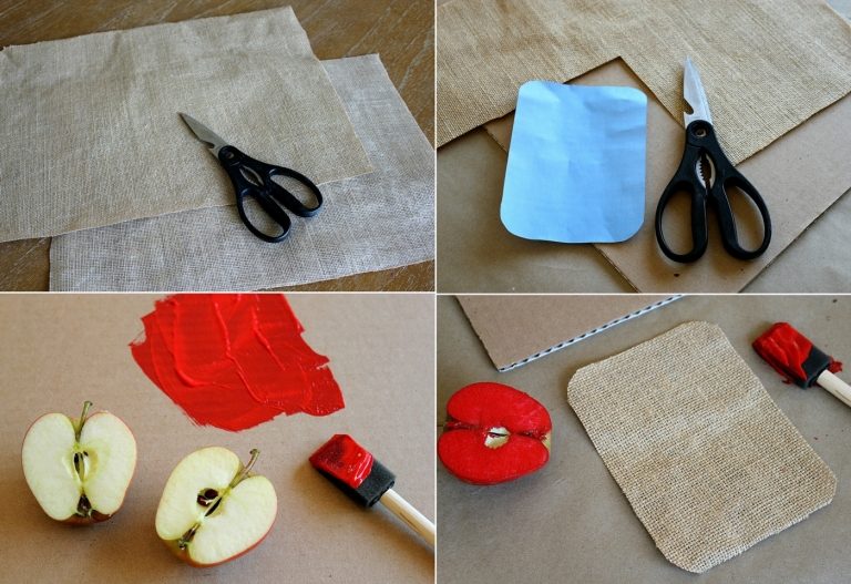 Ručné práce s prírodnými materiálmi a farbami na dekoráciu okna