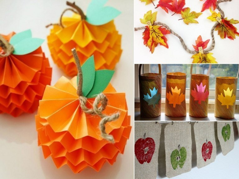 Vyrobte si s deťmi jesenné dekorácie - nápady na girlandy, lampáše a tekvicové figúrky