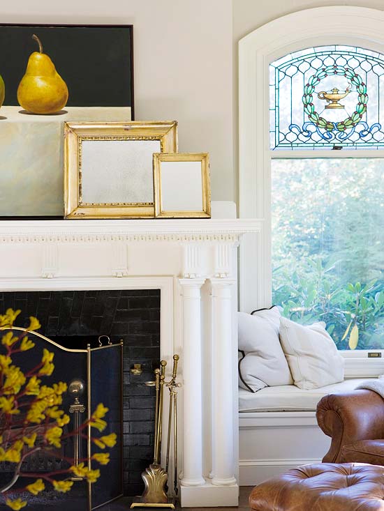 jesenné dekorácie vo vnútri krbu rám obrazu mosadz jesenná dekorácia vo vnútri krbu rám obrazu mosadz