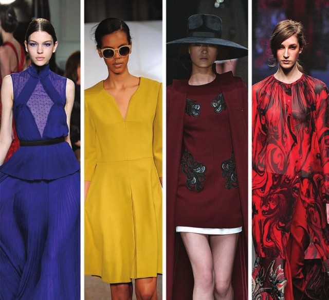 tóny šperku-šaty-jeseň-modrá-orchidea-med-horčica-žlto-červené víno-karmín-červená-krv-červená