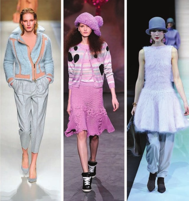 jemné tóny-dámy-módne trendy-jeseň-zima-ľad-modrá-lila-levanduľa-farby