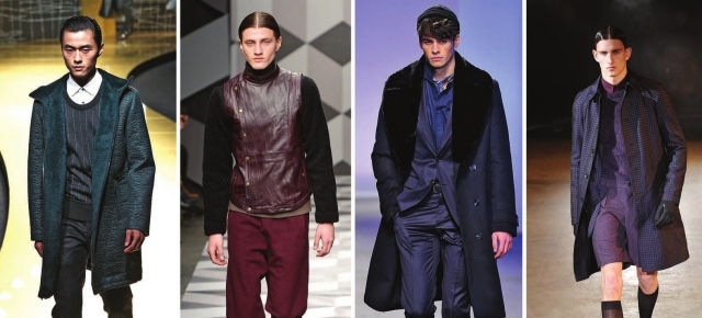 farebné trendy-móda-muži-2014-borovica-zelená-bordová-červená-námornícka-modrá-slivkovo-modrá