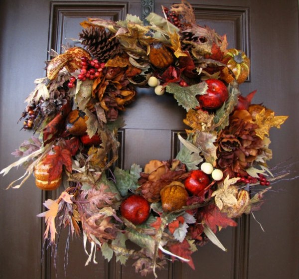 Jesenné listy mini tekvice ovocie