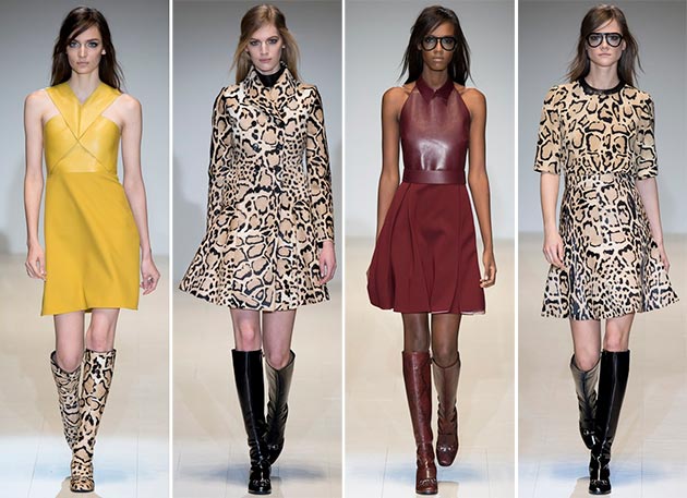 Módne trendy na jeseň topánky kožené mini šaty detaily