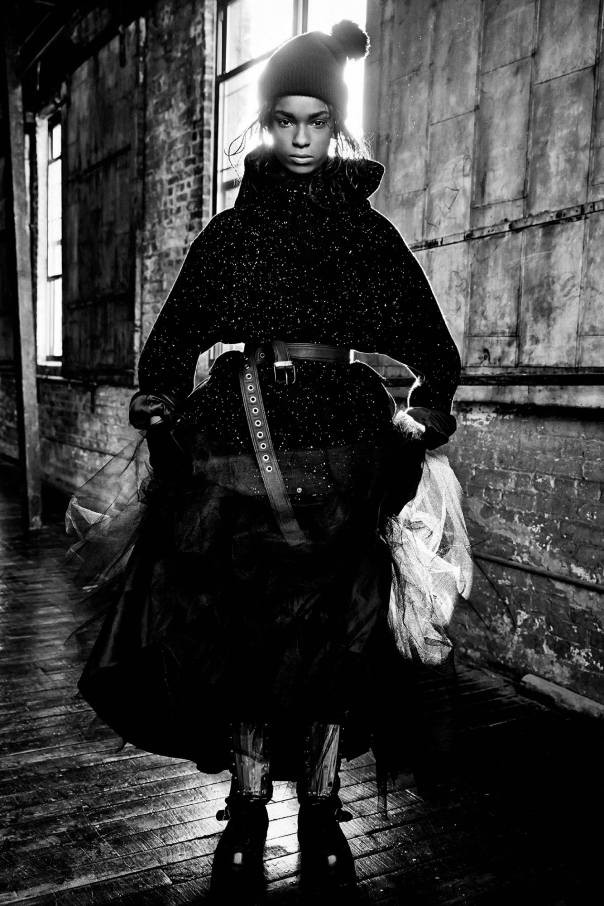 Bavlnená moderná pletená čiapka na šnurovanie s vysokým golierom