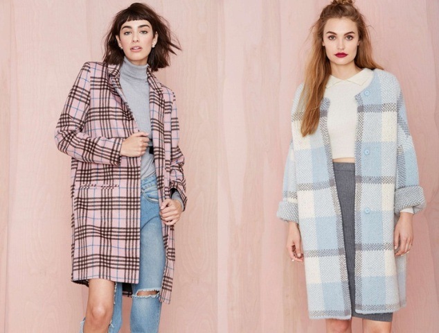 Kabáty kárované rifle ceruzková sukňa moderný outfit žena Džínsová sukňa v modernom štýle, elegantná jesenná móda