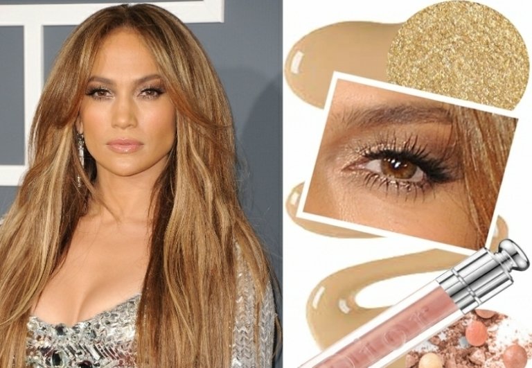 Jesenná farebná paleta-makeup-zlaté trblietky-očné tiene-lesk na pery