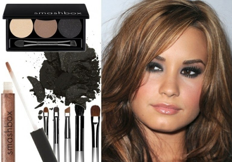 Paleta farieb jesenného typu-béžovo-hnedo-šedo-dymovo-očný make-up