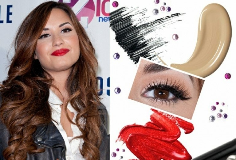 Paleta farieb jesenného typu-broskyňa-očné tiene-karamel-červená-rúž