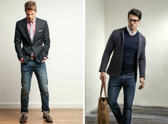 Kožená kabelka modrá rifľová bunda v modrej farbe Džínsy-ružová-košeľa-s-bižutériou-hnedou-koženou-taškou