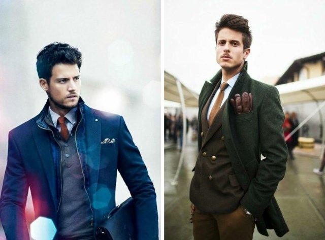 Sako alebo sako, ak to dress code umožňuje hnedo-modré-farby-s-kravatou-rukavice-vyrobené z kože