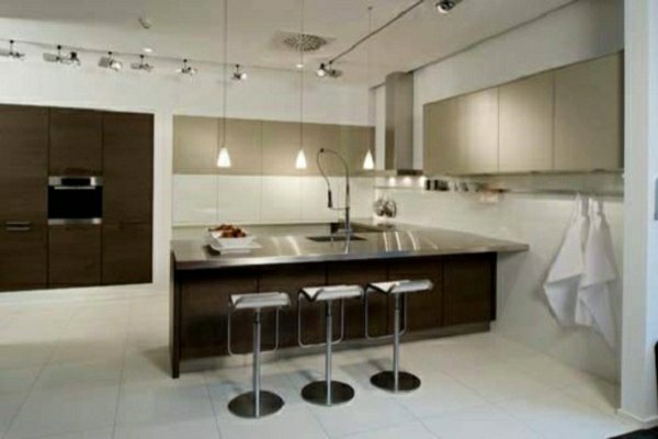 Moderné závesné svetlá v kuchyni