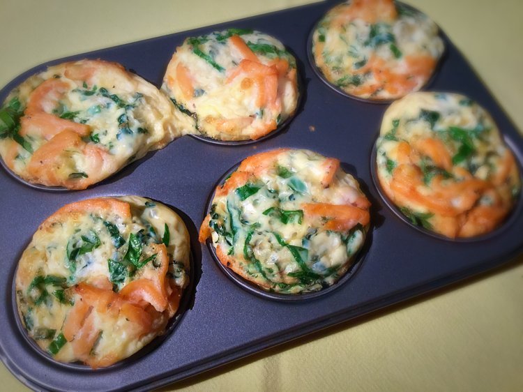 výdatné muffiny -recepty-losos-krém-fraiche-kôpor