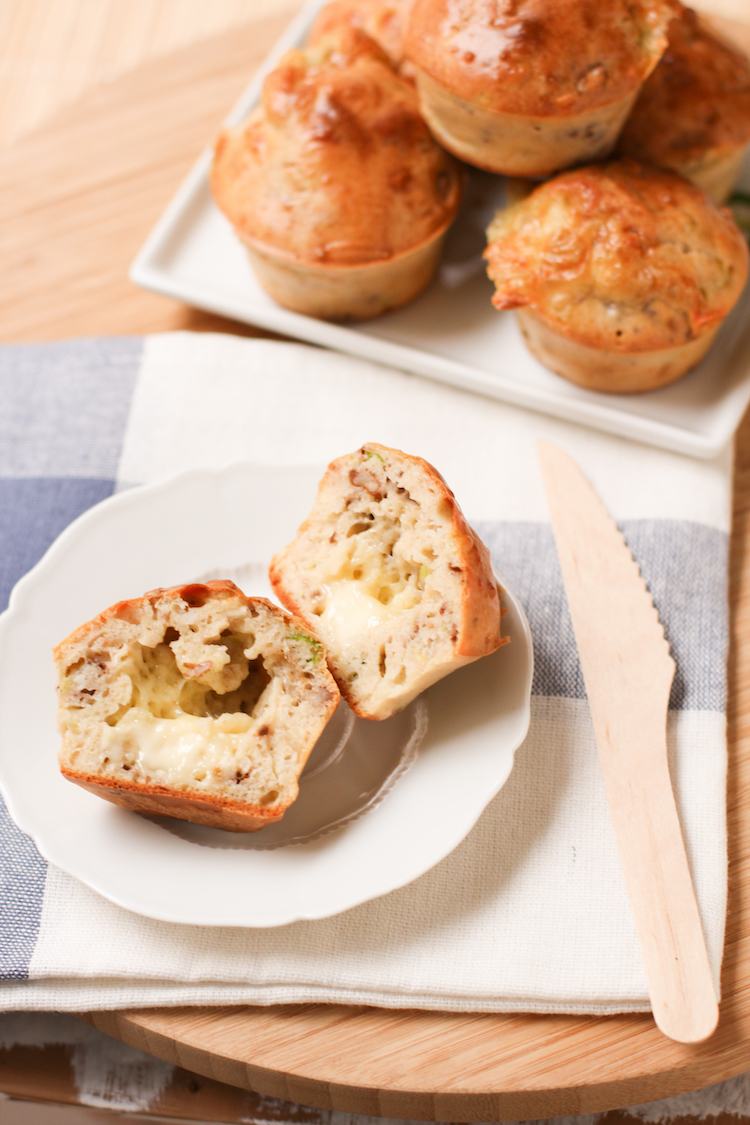 výdatné-muffiny-recepty-špaldová múka-camambert-syry
