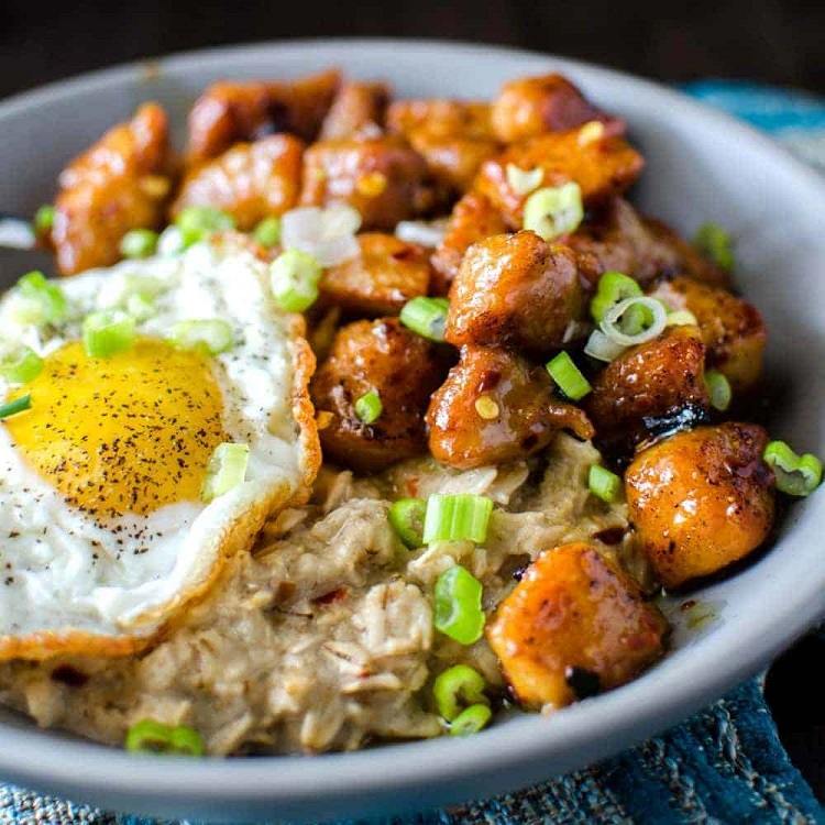 Výdatná kaša s mäsovými ovsenými vločkami na večeru recepty