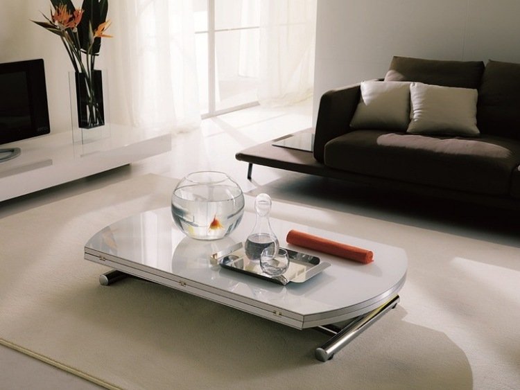 výškovo nastaviteľný-konferenčný stolík-GLOBE-CR-Ozzio-Design-biely-kryštál-1