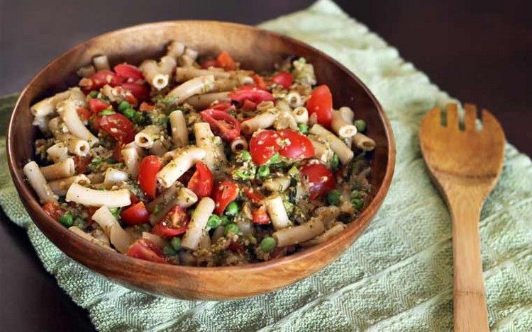 recept na cestoviny primavera vegánsky sacharid výživový plán