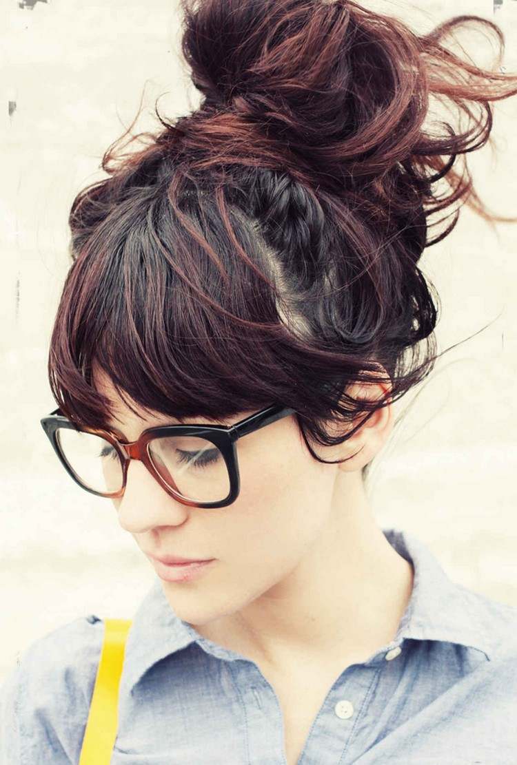 hipster bun pony účes dámy