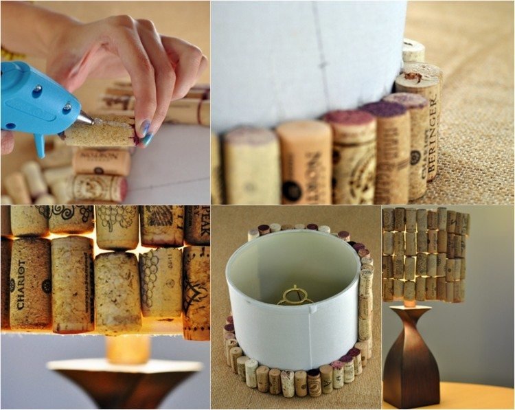 Zaveste svetlá-urobte si-víno-korkové-tienidlo-držte