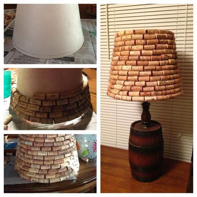 Prívesné svetlá-urob si sám-tienidlo-lepiace na zátky od vína