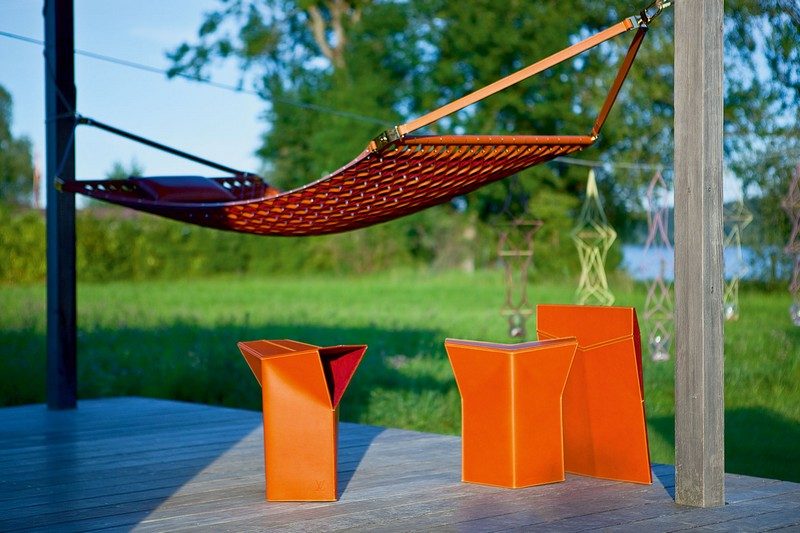 Hojdacia sieť-vzory-koža-záhradná-terasa-relax