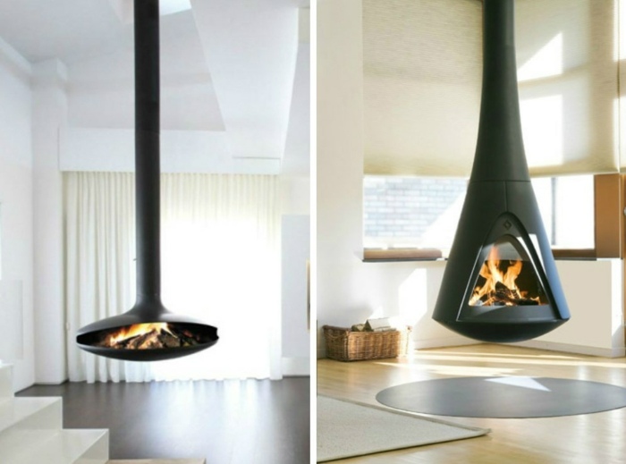 Závesný krb s rôznymi prevedeniami