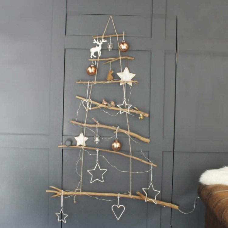 jednoduchá minimalistická ozdoba vianočného stromčeka