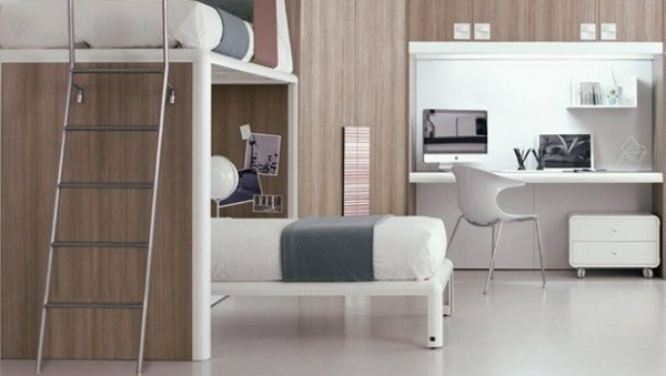 nápad na dizajn bielej postele pre dospievajúcich dizajn bieleho poschodia pre dospievajúcich