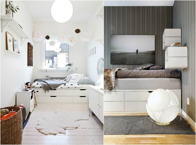 Postavte si vlastnú loftovú posteľ-ikea-hacks-stolmen-komoda-spálňa