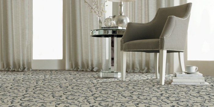 ušľachtilý dizajn s barokovými akcentmi v koberci v barokovom štýle