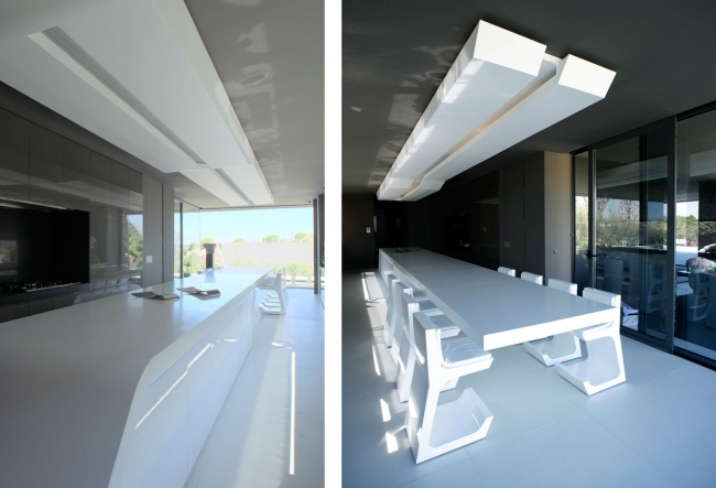 moderný dom Somosaguas a-cero kuchyňa jedálenský kút