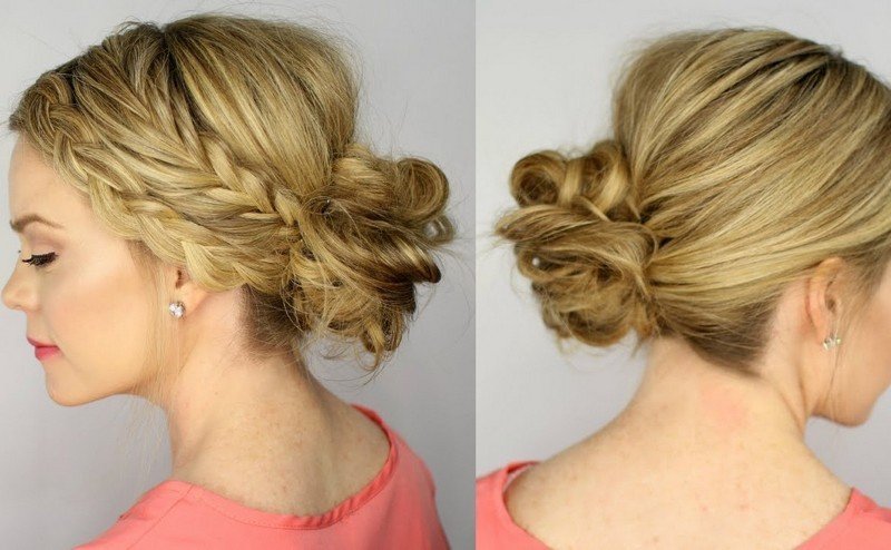 Updo s bočným vrkočom za hlavou Updo-návod-zoo-vrkoč-nápady