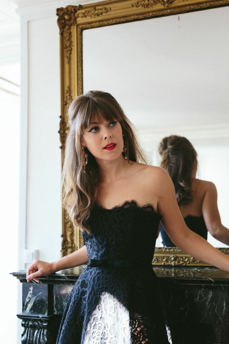 Účesy updo s ofinou Elegantné svadobné účesy jednoduché