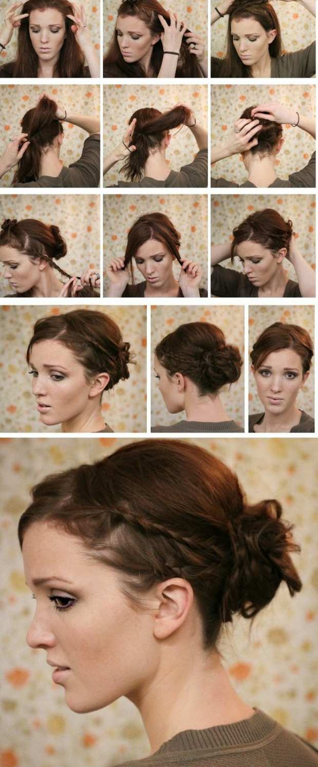 Vytvorte si každodenné nápady. Plette bočné vrkôčiky