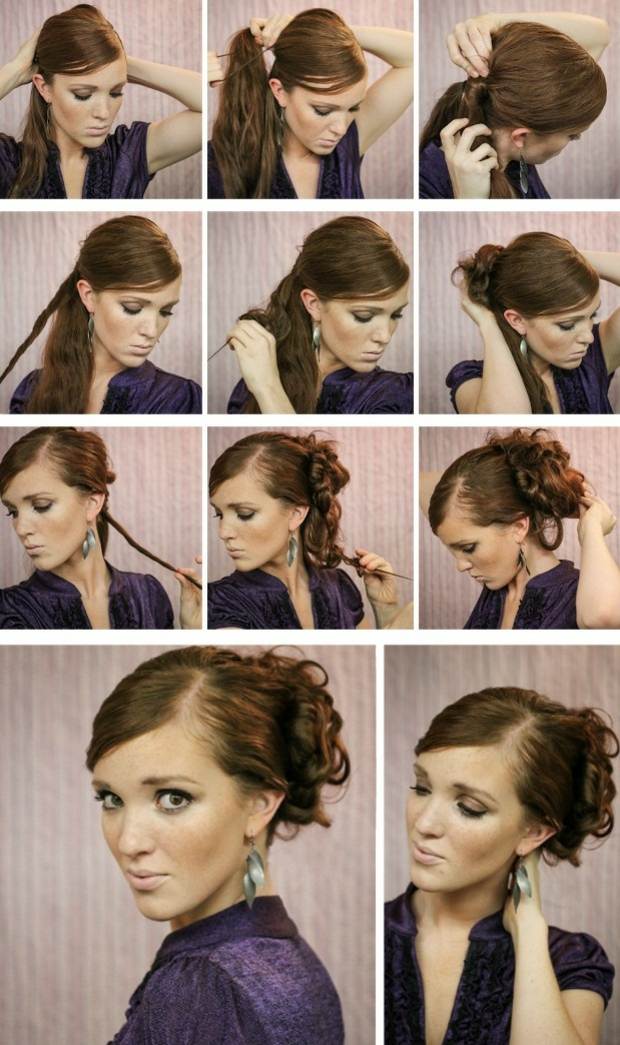 Večerná párty s dlhými vlasmi